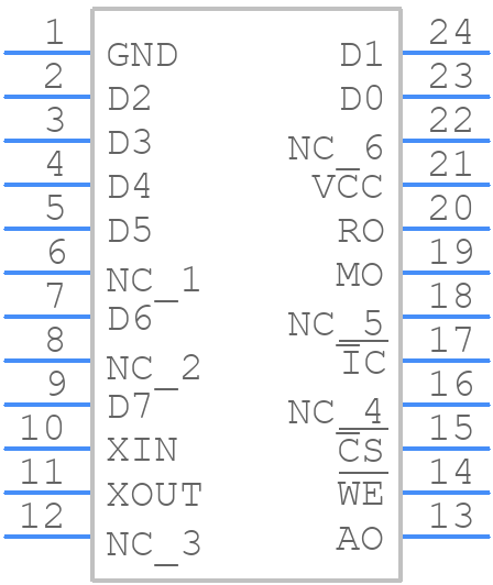 YM2413-F - Yamaha - PCB symbol