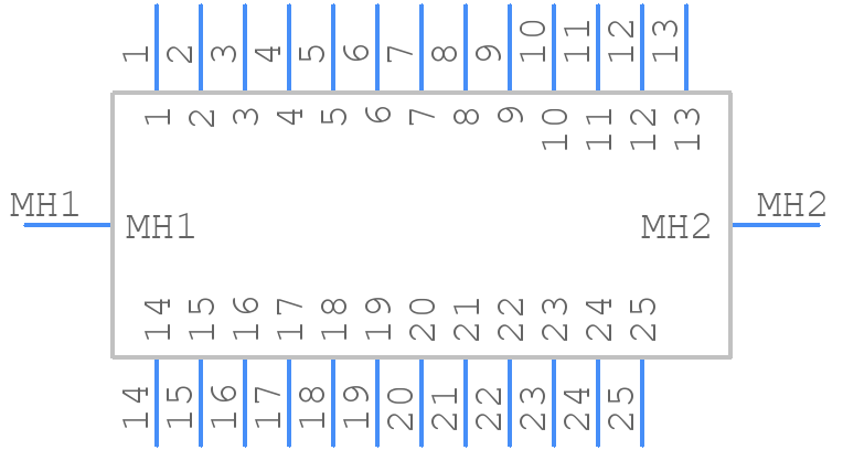 DBMM-25P-D - ITT CANNON - PCB symbol