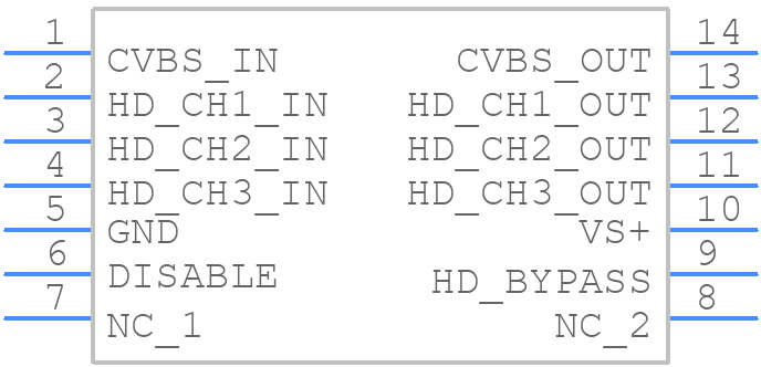 THS7376IPW - Texas Instruments - PCB symbol