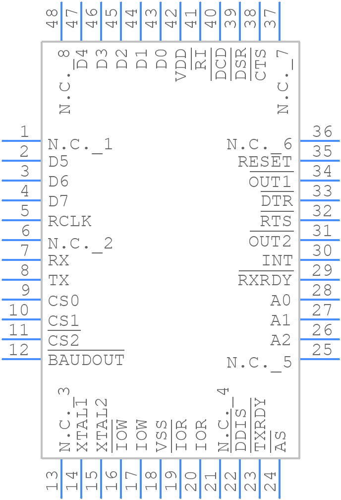 SC16C550BIB48,128 - NXP - PCB symbol