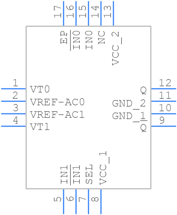 SY58611UMG-TR - Microchip - PCB symbol