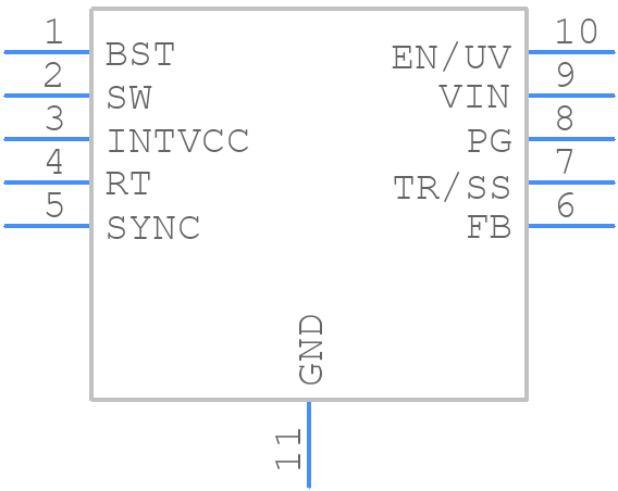 LT8609AEDDM#TRPBF - Analog Devices - PCB symbol