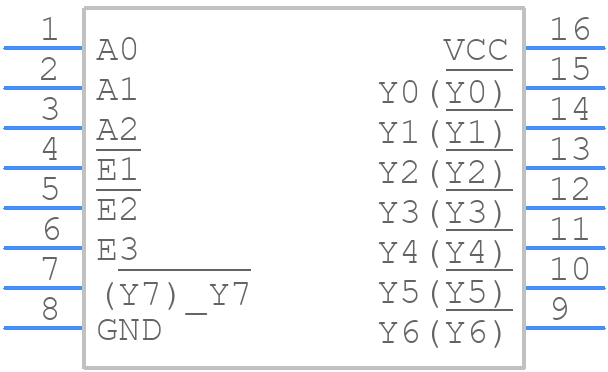 CD74HC138M96E4 - Texas Instruments - PCB symbol