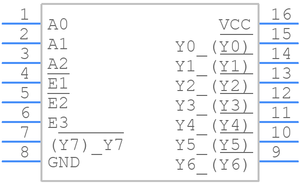 CD74HC138MT - Texas Instruments - PCB symbol