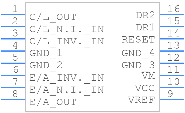 UC3838ADW - Texas Instruments - PCB symbol