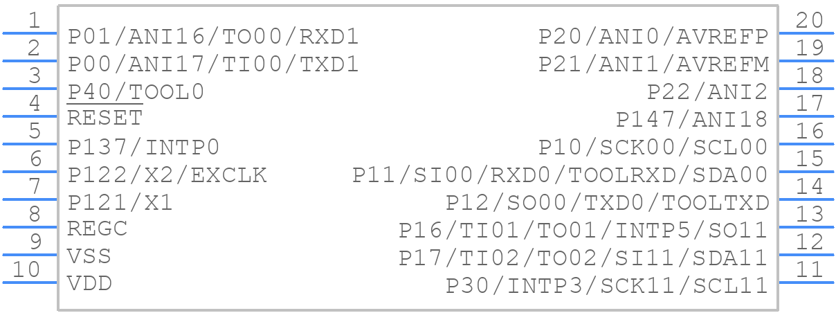 R5F1006ADSP#X0 - Renesas Electronics - PCB symbol