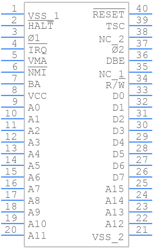 MC6800P - Motorola - PCB symbol