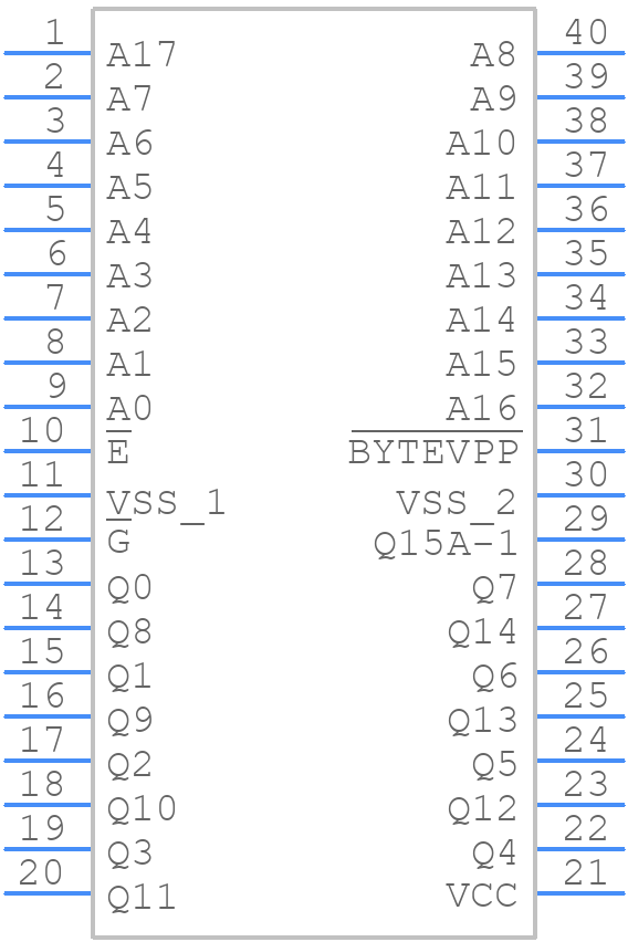 M27C400-100F1 - STMicroelectronics - PCB symbol