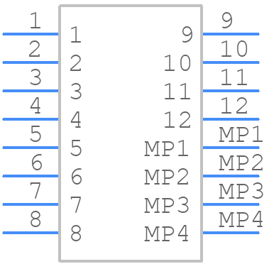 M55-6101242R - Harwin - PCB symbol