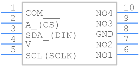MAX4586EUB - Analog Devices - PCB symbol
