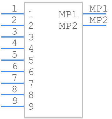 DF13-9P-1.25H(20) - Hirose - PCB symbol