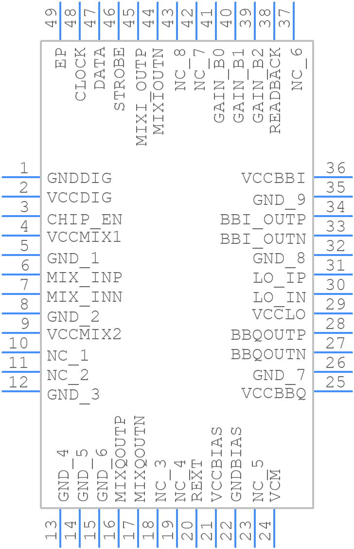 TRF371109IRGZR - Texas Instruments - PCB symbol