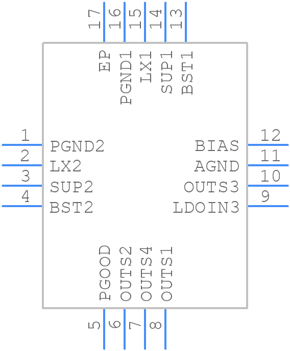 MAX20049ATEF/VY+ - Analog Devices - PCB symbol