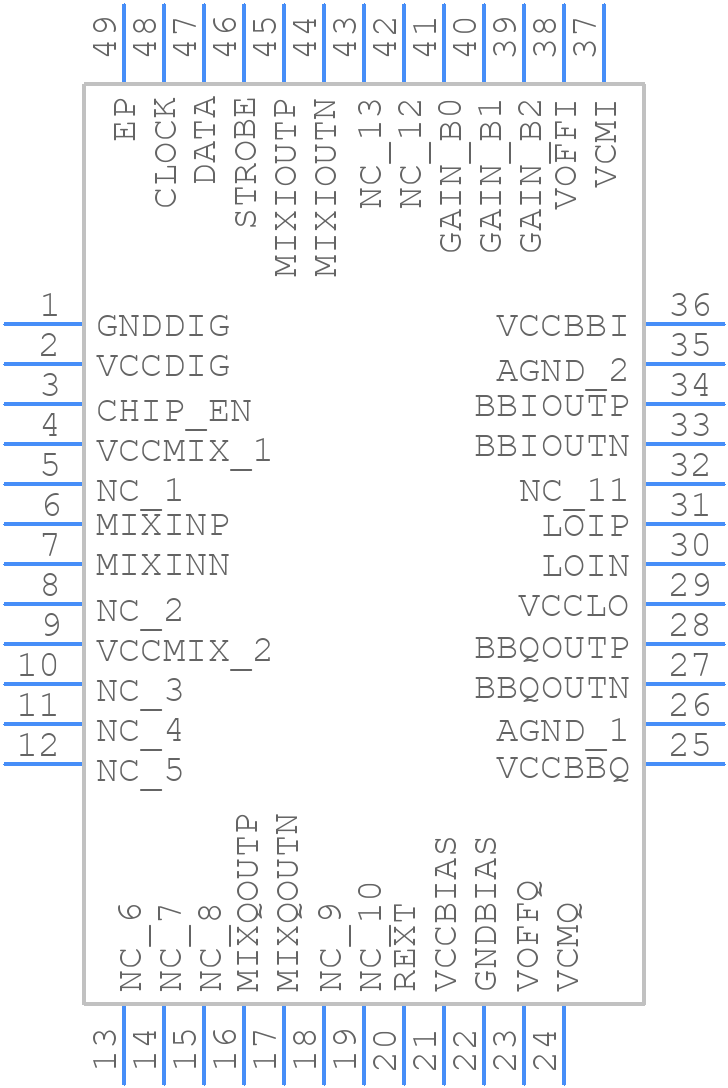 TRF3710IRGZR - Texas Instruments - PCB symbol