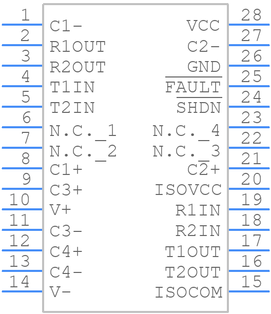 MAX3250EAI+ - Analog Devices - PCB symbol