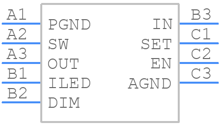 LM3508TLX/NOPB - Texas Instruments - PCB symbol