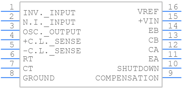 SG1524BJ - Microsemi Corporation - PCB symbol