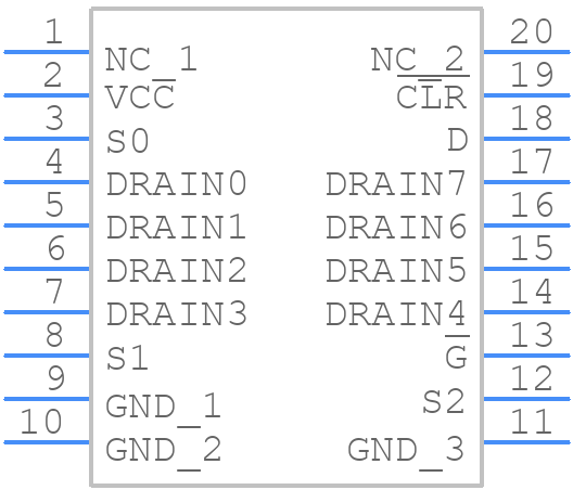 TPIC6B259DWRG4 - Texas Instruments - PCB symbol