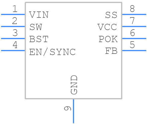 MP8715DN-LF-Z - Monolithic Power Systems (MPS) - PCB symbol