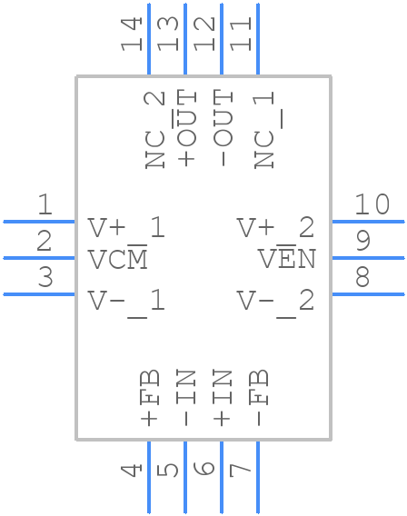 LMH6554LEX/NOPB - Texas Instruments - PCB symbol