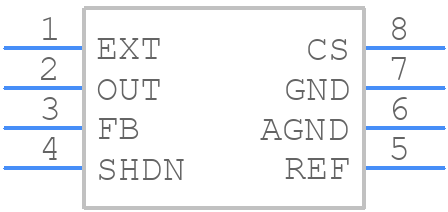 MAX608ESA+T - Analog Devices - PCB symbol