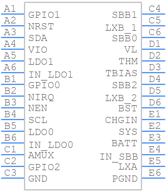 MAX77654BENV+T - Analog Devices - PCB symbol