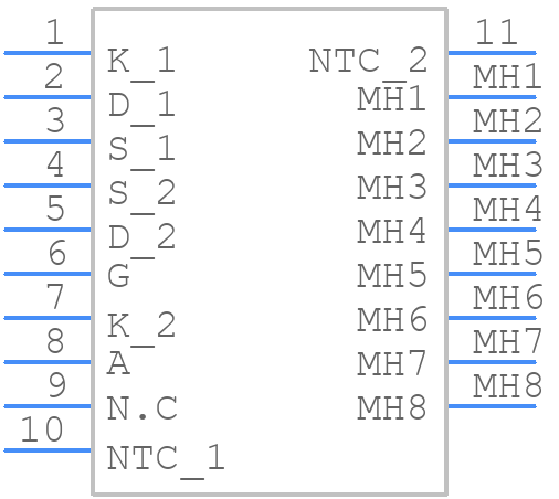 BSM600C12P3G201 - ROHM Semiconductor - PCB symbol