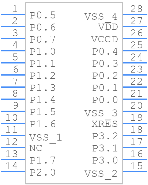 CY8C4014PVI-422 - Infineon - PCB symbol