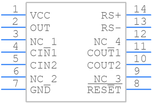 MAX4374TESD+ - Analog Devices - PCB symbol