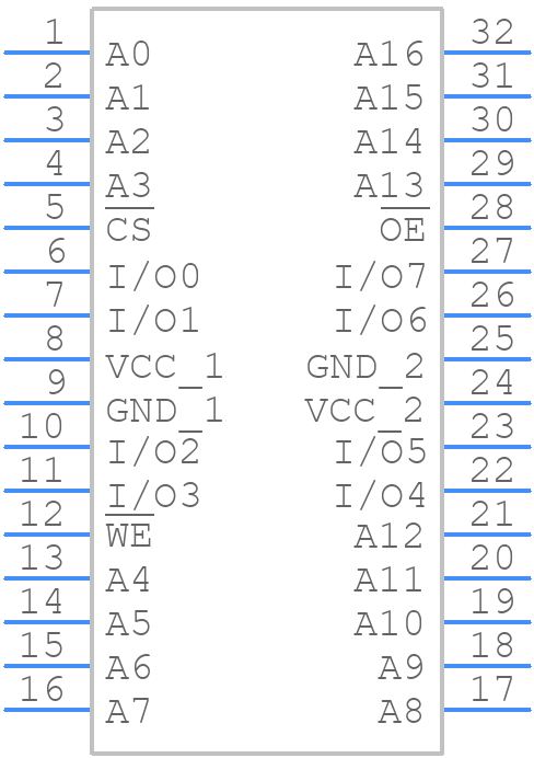 71124S15YGI8 - Renesas Electronics - PCB symbol