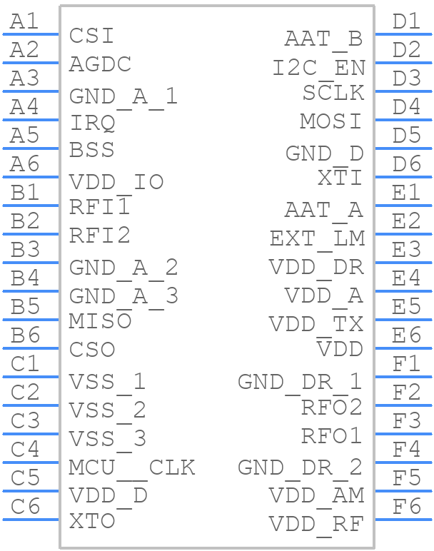 ST25R3916-BWLT - STMicroelectronics - PCB symbol