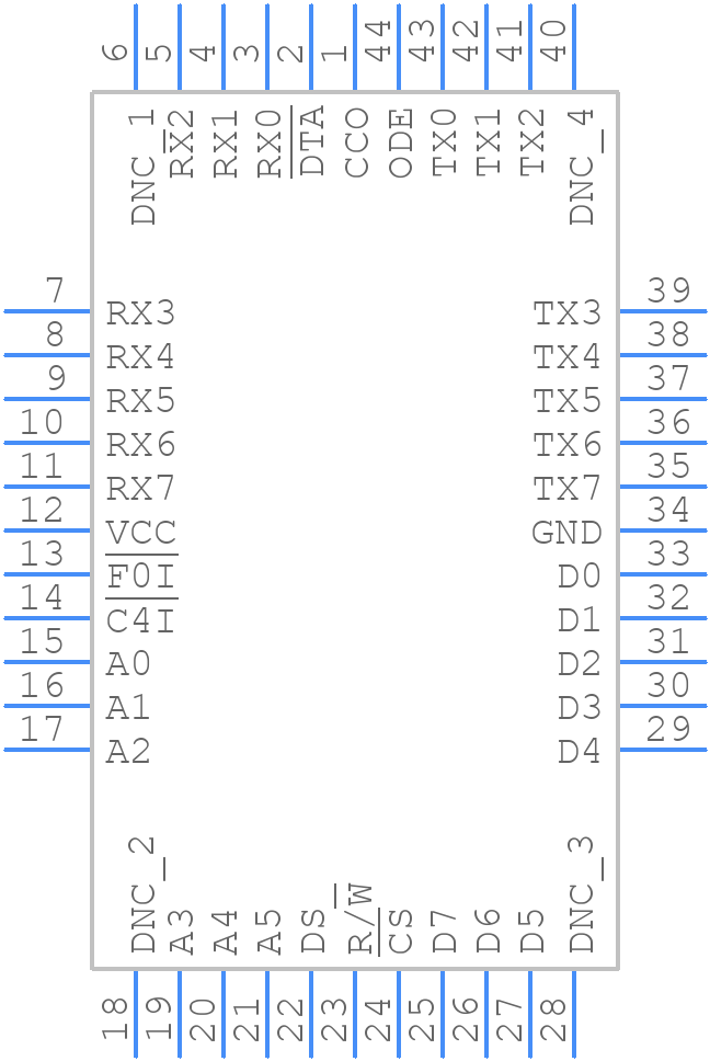 72V8985J - Renesas Electronics - PCB symbol