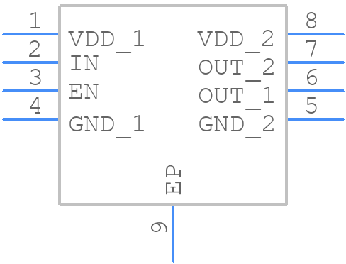 FAN3122TMPX - onsemi - PCB symbol