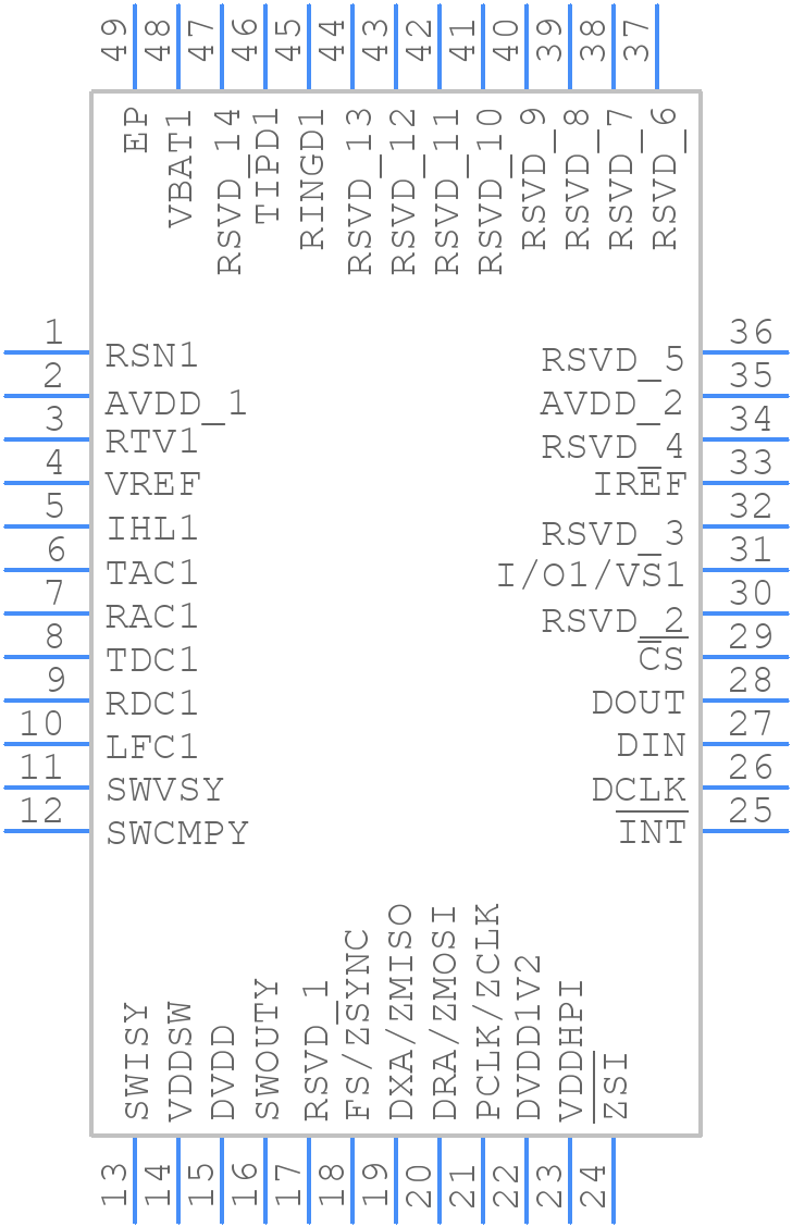 LE9641PQC - Microchip - PCB symbol