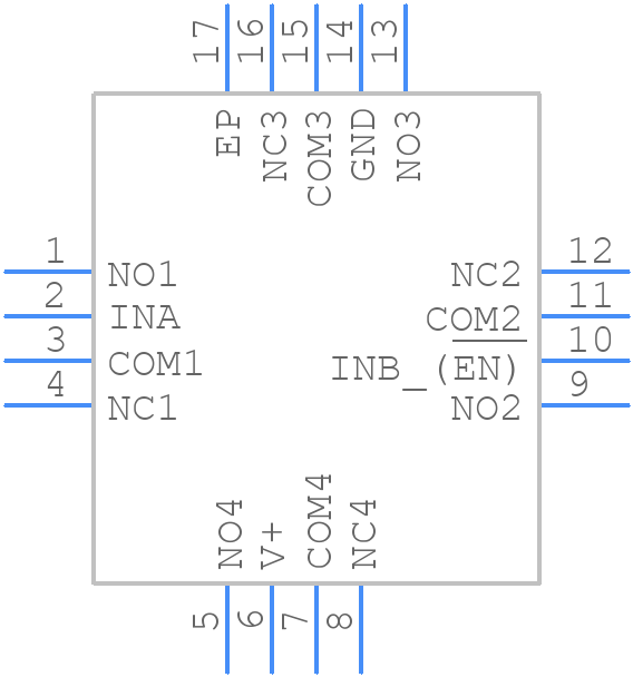 MAX4754ETE+ - Analog Devices - PCB symbol