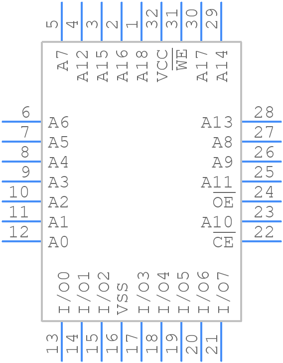 AS29CF040-55CCIN - Alliance Memory - PCB symbol