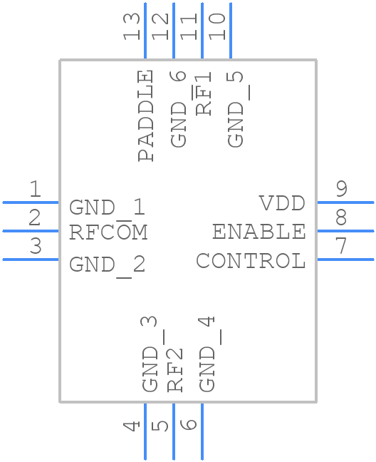 JSW2-63DR+ - Mini-Circuits - PCB symbol