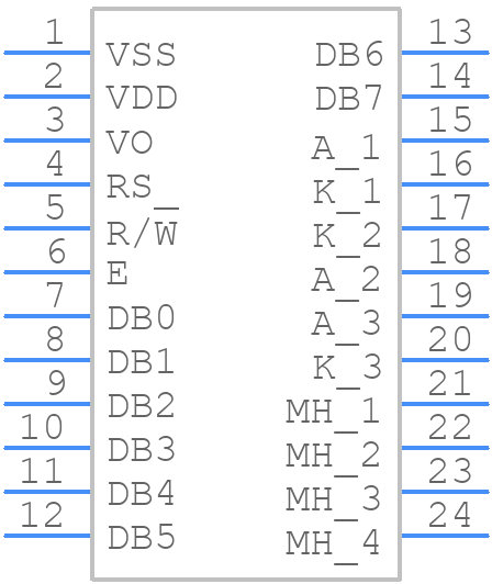 162G BC BW - Displaytech - PCB symbol