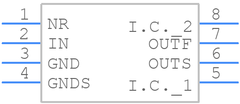 MAX6126A41+T - Analog Devices - PCB symbol