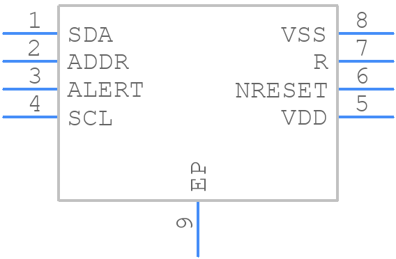 SHT30-DIS-F-2.5KS - Sensirion - PCB symbol