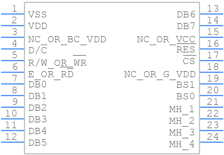 NHD-3.12-25664UCW2 - Newhaven Display - PCB symbol