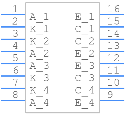 ILQ32-X007 - Vishay - PCB symbol