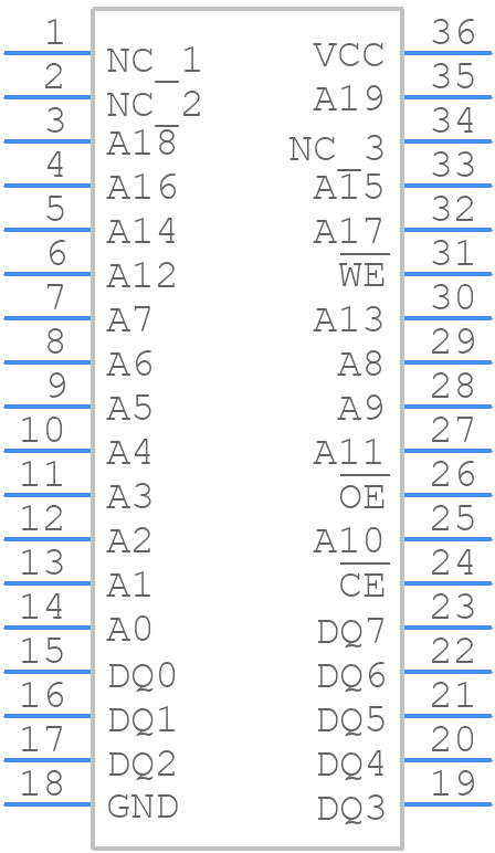 DS1265AB-70IND+ - Analog Devices - PCB symbol