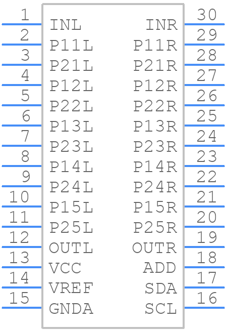 TDA7317 - STMicroelectronics - PCB symbol