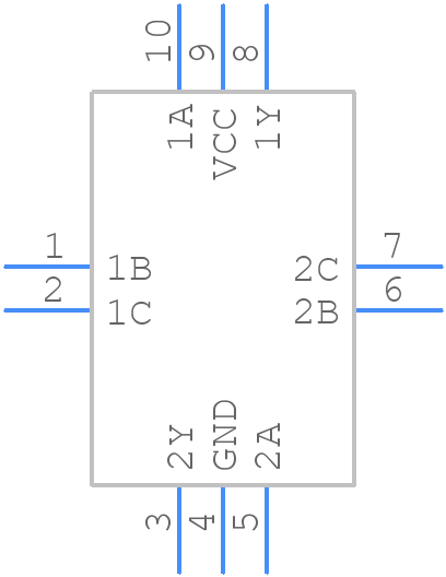 74AUP2G58GUX - Nexperia - PCB symbol