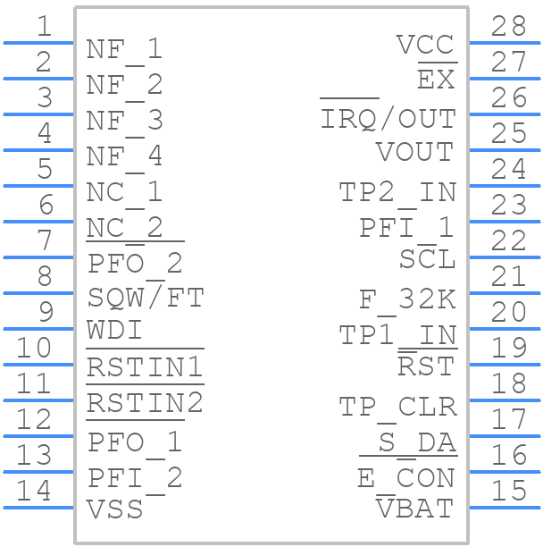M41ST87WMX6TR - STMicroelectronics - PCB symbol