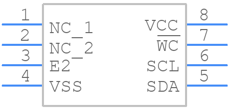 M24C08-WDW6TP - STMicroelectronics - PCB symbol