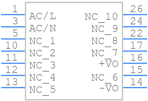 IRM-03-3.3S - Mean Well - PCB symbol