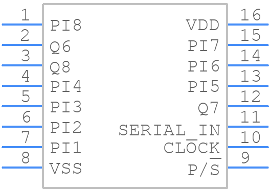 TC4021BP - Toshiba - PCB symbol