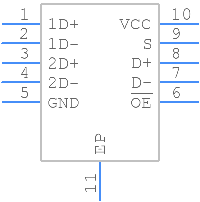 NX3DV221TKX - NXP - PCB symbol